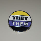 Nonbinary They Them pronoun pin
