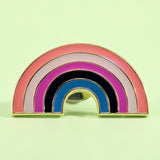 Genderfluid pride rainbow-shaped small enamel pin