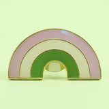 Genderqueer pride rainbow-shaped small enamel pin