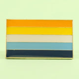 Aromantic Asexual (AroAce) pride small enamel pin