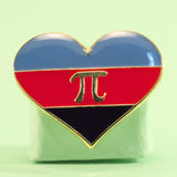 Polyamory pride heart-shaped small enamel pin