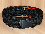 Subtle rainbow pride bracelet - solomon, black