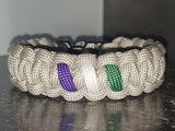 Subtle genderqueer pride bracelet - solomon, light grey