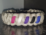 Subtle genderfluid pride bracelet - solomon, light grey