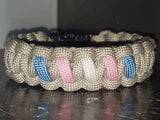 Subtle trans pride bracelet - solomon, light grey