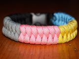 Polygender pride bracelet - fishtail design