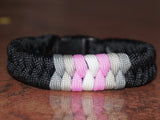 Subtle demigirl/woman pride bracelet - fishtail, black