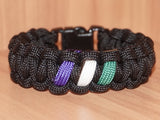 Subtle genderqueer pride bracelet - solomon, black