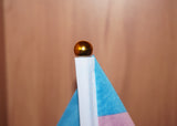 Trans pride handheld flag small