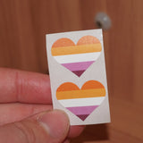 Lesbian hearts stickers