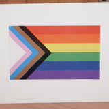 Progress pride flag sticker