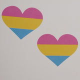 Pansexual hearts stickers