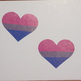 Bisexual hearts stickers