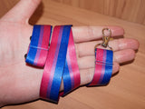 Bisexual pride lanyard