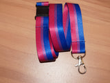 Bisexual pride lanyard