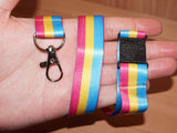Pansexual pride lanyard