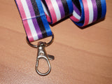 Genderfluid pride lanyard