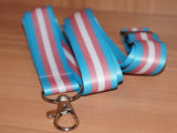 Transgender pride lanyard
