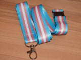 Transgender pride lanyard