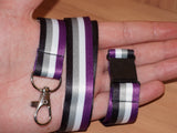 Asexual pride lanyard