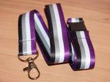 Asexual pride lanyard