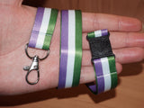 Genderqueer pride lanyard