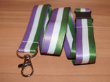 Genderqueer pride lanyard