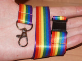 Rainbow pride lanyard