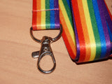 Rainbow pride lanyard