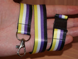 Nonbinary pride lanyard