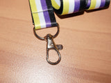 Nonbinary pride lanyard