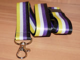 Nonbinary pride lanyard