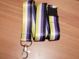 Nonbinary pride lanyard