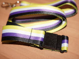 Nonbinary pride lanyard