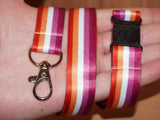 Lesbian pride lanyard