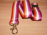 Lesbian pride lanyard
