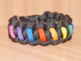 Subtle Bi Rainbow pride bracelet - solomon, black