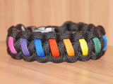 Subtle Bi Rainbow pride bracelet - solomon, black