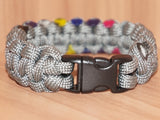 Subtle Bi Nonbinary pride bracelet - solomon, dark grey