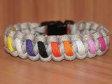 Subtle Nonbinary Lesbian pride bracelet - solomon, light grey