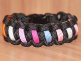 Subtle Lesbian Trans pride bracelet - solomon, black