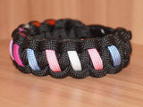 Subtle Lesbian Trans pride bracelet - solomon, black