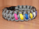 Subtle Pan Nonbinary pride bracelet - solomon, dark grey