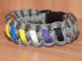 Subtle Pan Nonbinary pride bracelet - solomon, dark grey