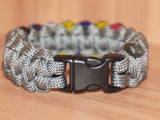 Subtle Pan Nonbinary pride bracelet - solomon, dark grey