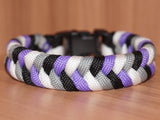 Asexual pride bracelet - mixed fishtail