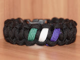 Subtle genderqueer pride bracelet - solomon, black