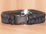 Subtle genderqueer pride bracelet - fishtail, black