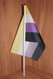 Nonbinary pride handheld flag small