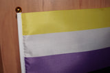 Nonbinary pride handheld flag small